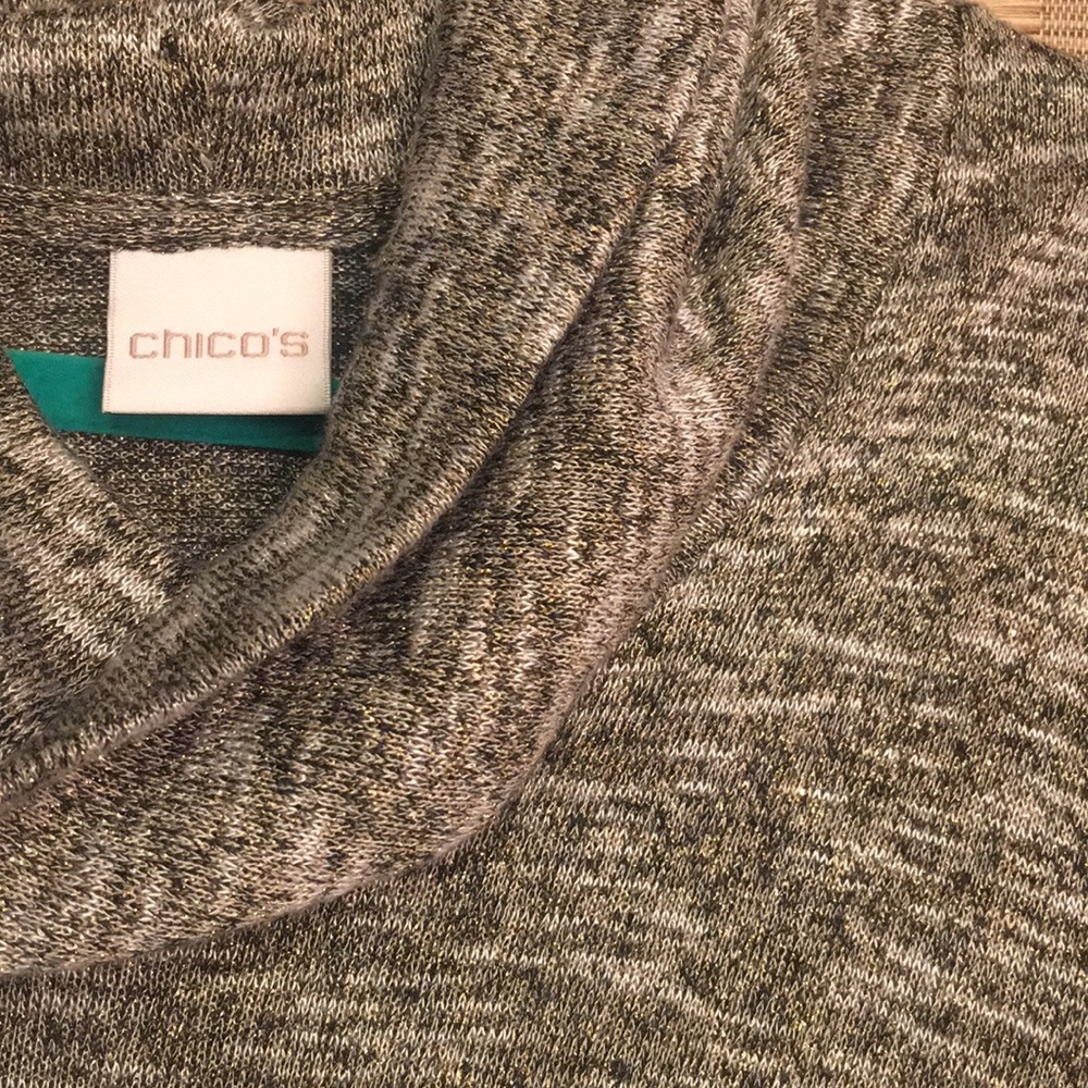 Cowl neck tunic sweater by Chicos, size 1 - Picture 2 of 5